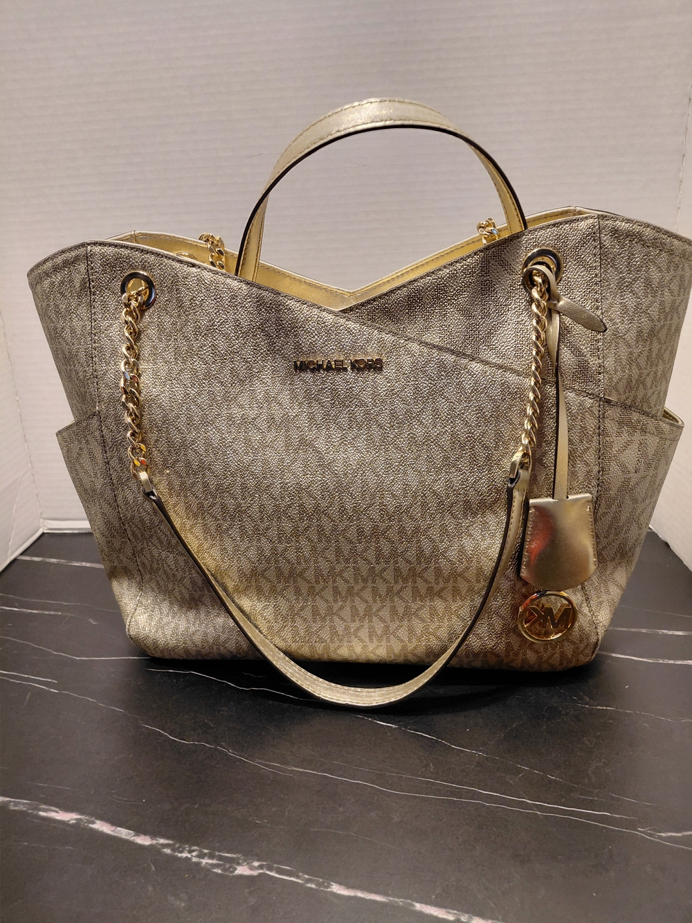 Michael Kors Gold Signature Tote Bag